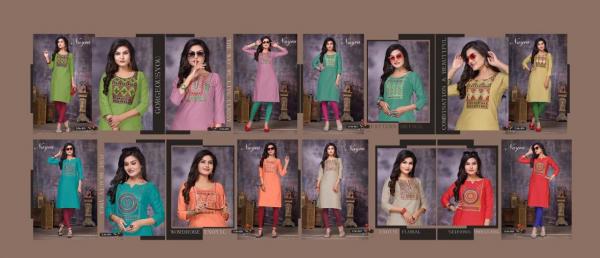 Nayra Daffodil-Cotton-Satin-With-Handwork-Kurti